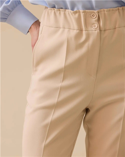 Seçil 10002511010031 Kadın Beli Büzgülü Havuç Kesim Pantolon
