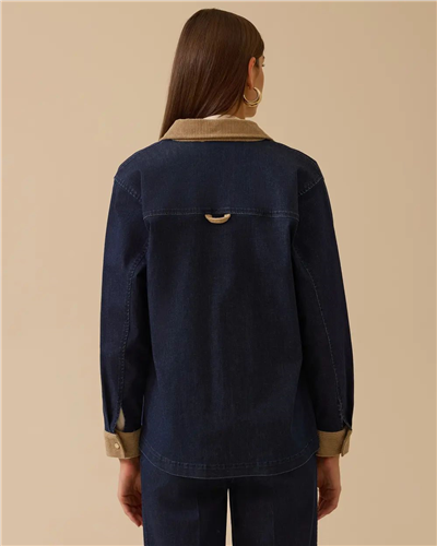 Seçil 10002522210001 Kadın Denim Fitilli Ceket