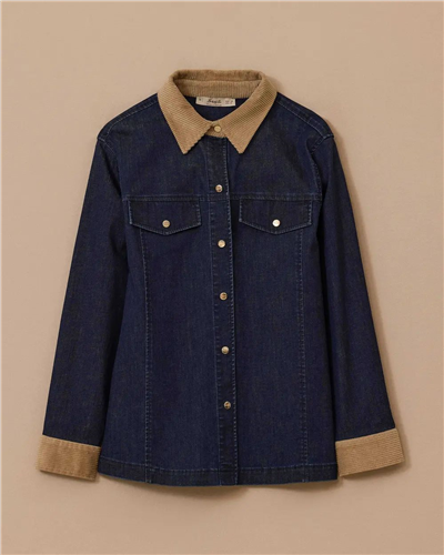 Seçil 10002522210001 Kadın Denim Fitilli Ceket
