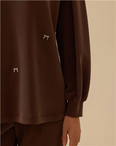 Seçil 10002522310002  Kadın Skoba Metal Taşlı Sweatthisrt