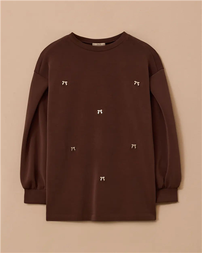 Seçil 10002522310002  Kadın Skoba Metal Taşlı Sweatthisrt