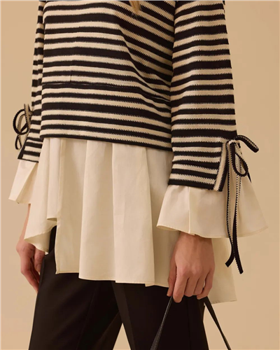 Seçil 10002611211018 Kadın Çizgili Örme Tunik