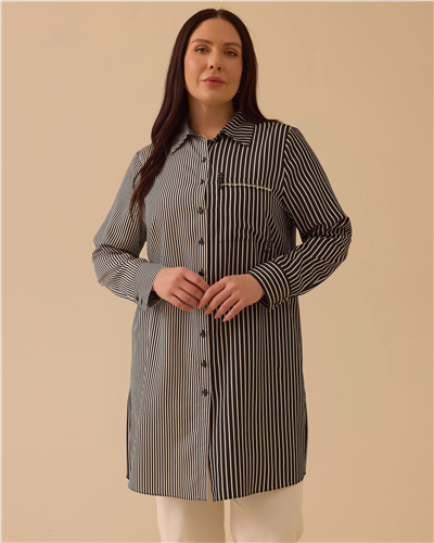 Seçil 10002611214003 Kadın Çizgili Tunik