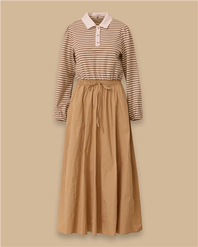 Seçil 10002611311007 Kadın Gömlek Detaylı Pileli Elbise