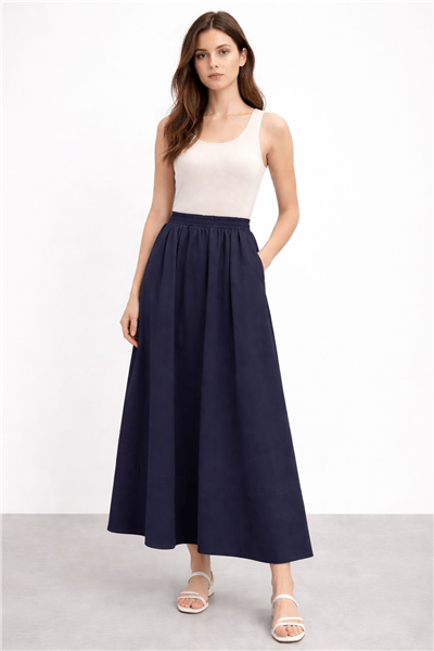 Sentez 5479 Kadın Ely Beli Lastikli Etek