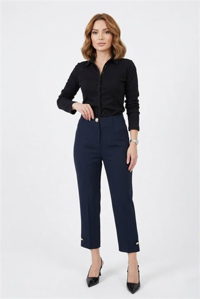 Sentez 5566 Kadın Paradise Paça Düğme Pensli Pantolon