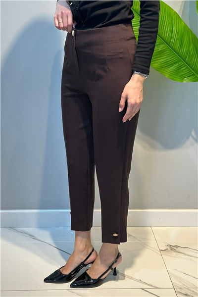 Sentez 5566 Kadın Paradise Paça Düğme Pensli Pantolon