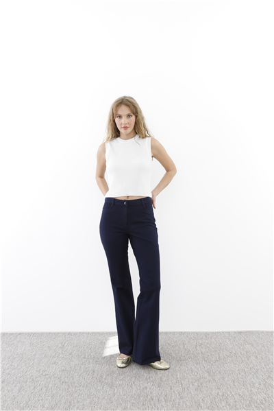 Sentez SZ-5531 Kanvas İspanyol Paça Pantolon