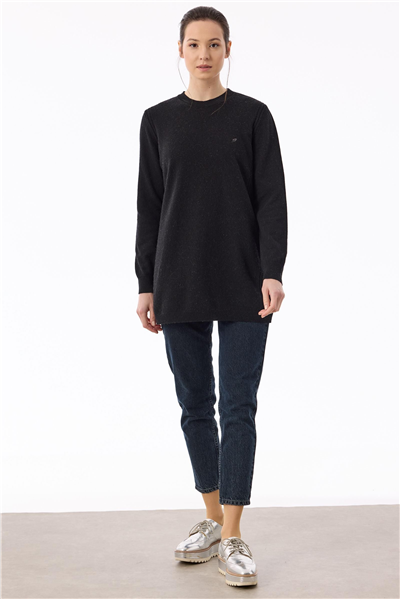 TIĞ TRİKO TNK218671 Kadın Basic Cashmere Triko Tunik