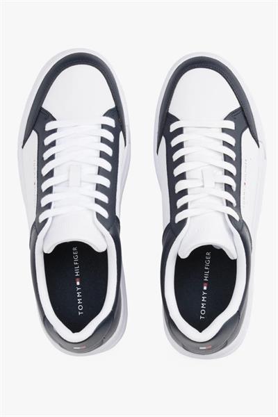 Tommy Hılfıger 05489 Erkek Beyaz Th Court Mix Sneakers