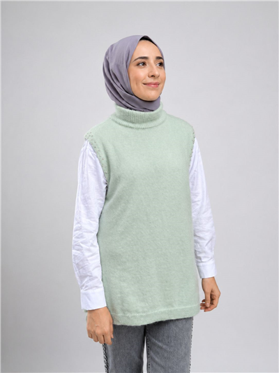 Venöve 26WYLK0003 Kadın Taşlı Dove Yelek