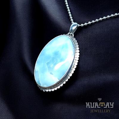 LARIMAR GEMSTONE 925 STERLING SILVER PENDANT