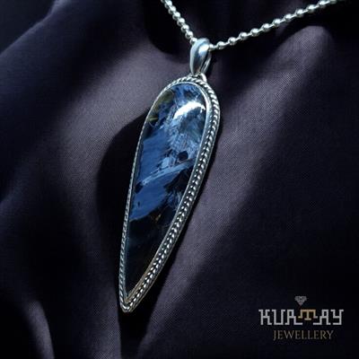 PIETERSITE GEMSTONE 925 STERLING SILVER PENDANT