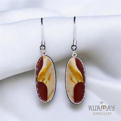 MOOKAITE JESPER GEMSTONE 925 STERLING SILVER EARRINGS