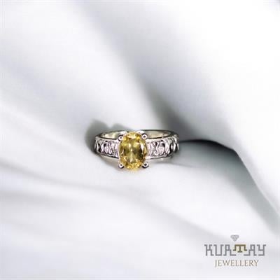 CITRINE GEMSTONE 925 STERLING SILVER RING