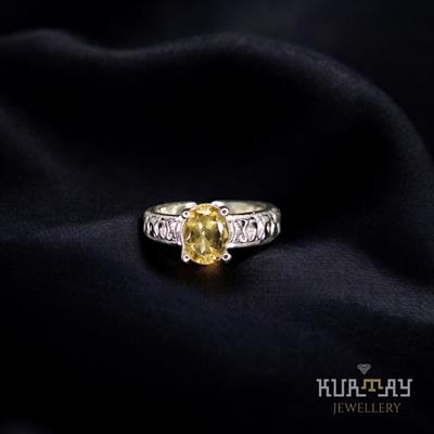 CITRINE GEMSTONE 925 STERLING SILVER RING