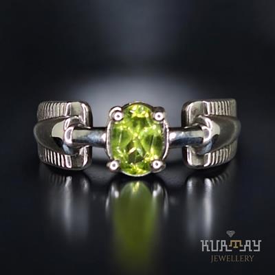 PERIDOT GEMSTONE 925 STERLING SILVER RING