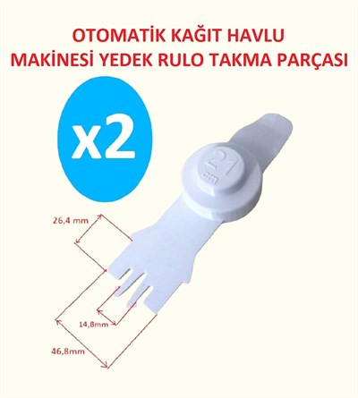 CAR 21cm Otomatik Kağıt Havlu Dispanseri Yedek Parça Beyaz 2 Adet