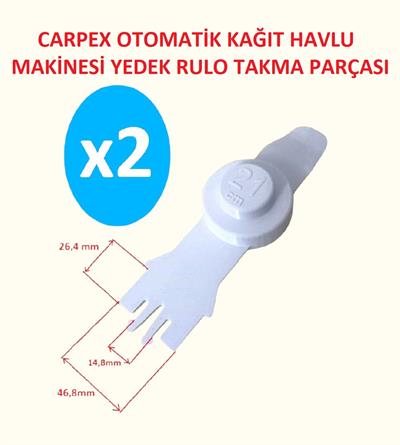 Carpeks, Diversey 21cm Otomatik Kağıt Havlu Dispanseri Yedek Parça Beyaz 2 Adet