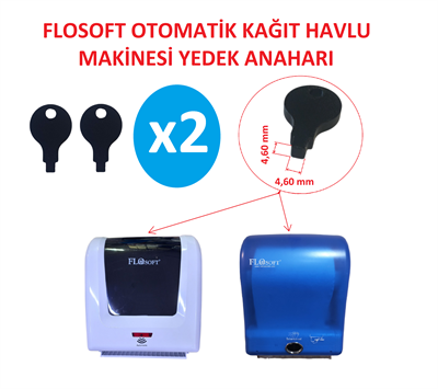 Flosoft Otomatik Kağıt Havlu Dispanseri Yedek Anahtarı - 2 Adet