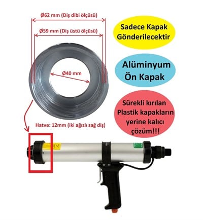Havalı Silikon Tabancası Alüminyum Ön Kapak