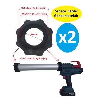 Şajlı/Akülü Silikon Tabancası Yedek Ön ve Arka Kapak - 2 Adet