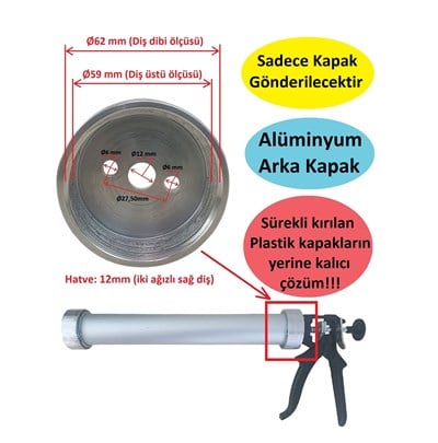 Sosis Silikon Tabancası Alüminyum Arka Kapak