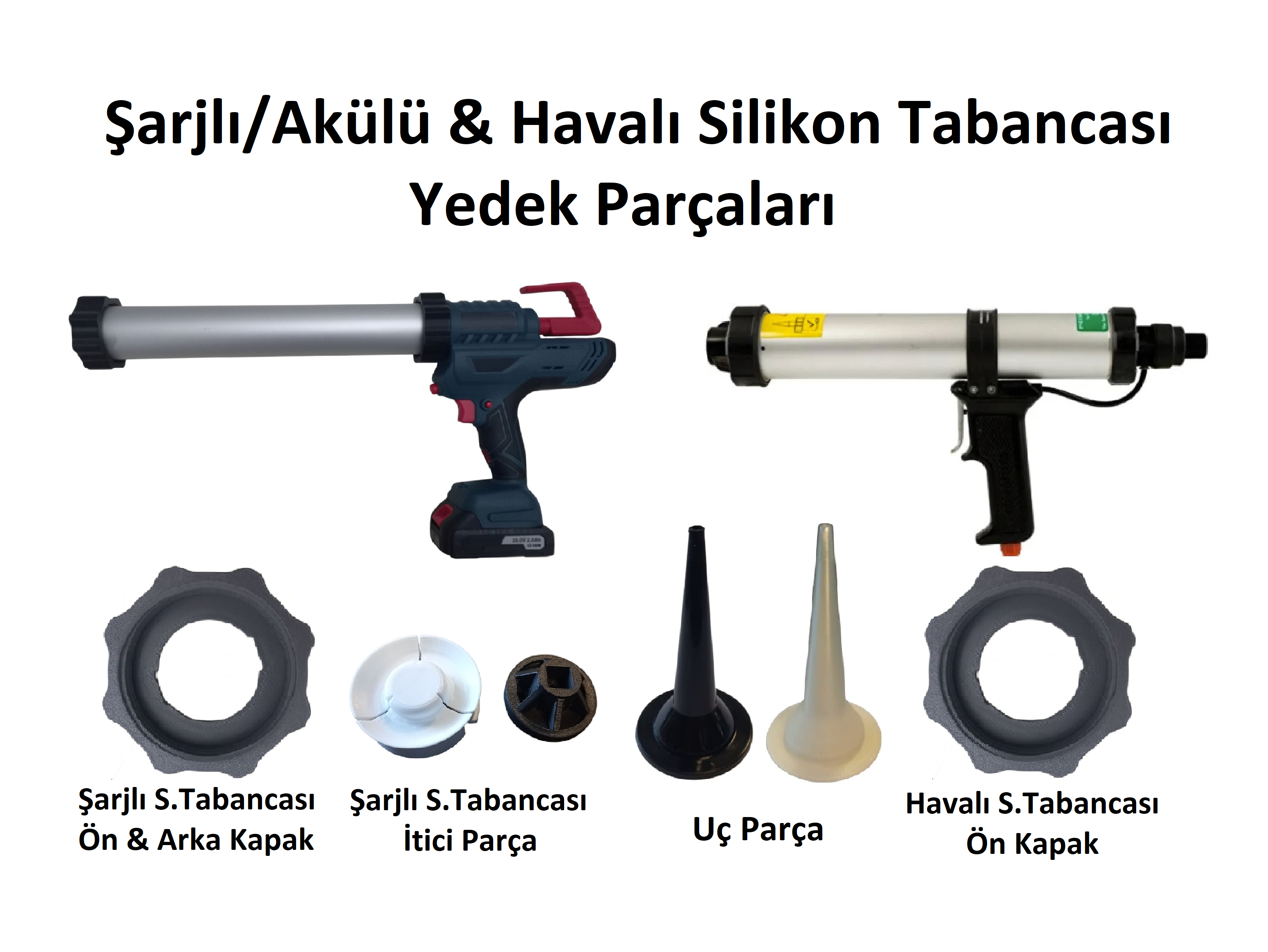 Şarjlı/Akülü & Havalı Silikon Tabancası Yedek Parça