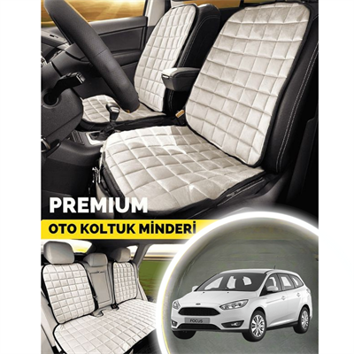 Ford Focus 2  Koltuk Minder Ortopedik Cepli Araç ve Kılıf Seti–Tam Uyumlu,Bej Renk,Konforlu Tasarım