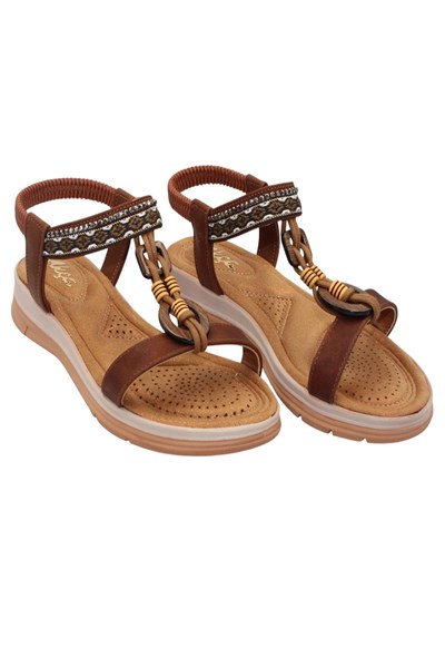 Celira Akç A27 Kahve Günlük Kadın Sandalet Ayakkabı