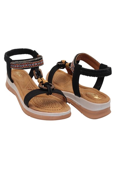 Celira Akç A27 Siyah Günlük Kadın Sandalet Ayakkabı