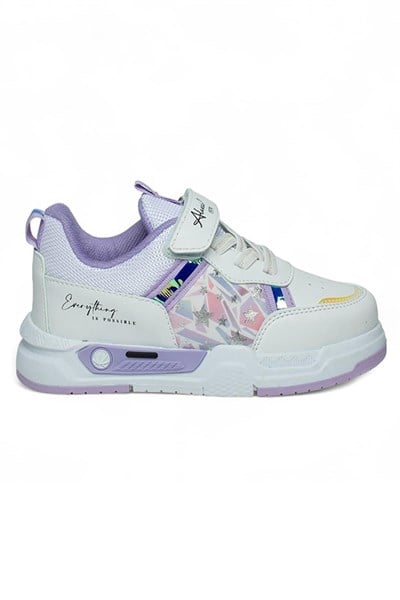 Celira Als Beyaz Lila Cilt Kız Çocuk Sneaker Spor Ayakkabı