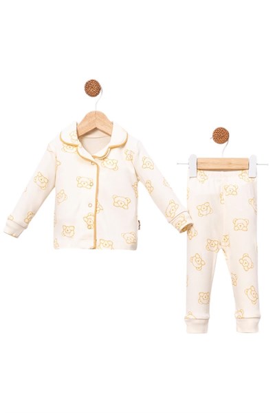 Celira Bbc Sarı Lüks Çıtçıtlı Kız Bebe Pijama Takımı