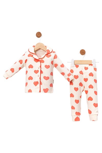 Celira Bbc Yavruağzı Lüks Çıtçıtlı Kız Bebe Pijama Takımı