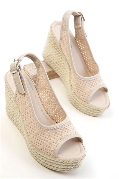 Celira Bej Kadın Dolgu Topuklu Ayakkabı