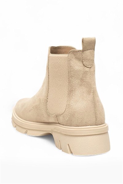 Celira Bej Lastikli Süet Kadın Bot & Bootie NSB945