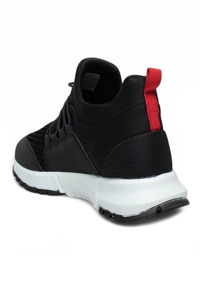 Celira Glc Siyah Kırmızı Erkek Fileli Sneaker Spor Ayakkabı