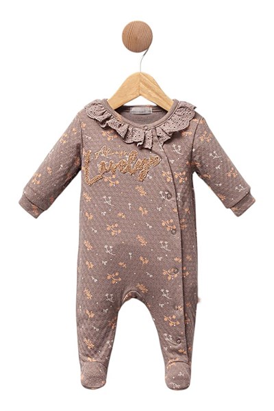 Celira Kahve Patikli Tulum 2 Ay,3 Ay,6 Ay Kız Bebek