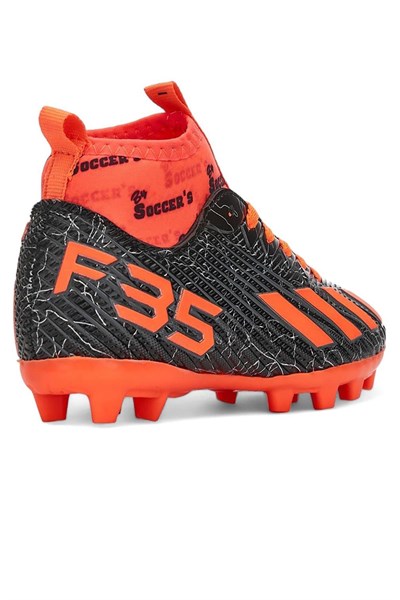 Celira NS01 Siyah Oranj Erkek Çocuk Çoraplı Halısaha Krampon