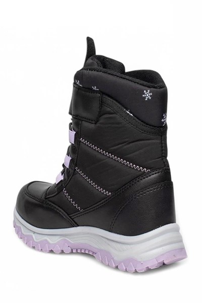 Celira Plc Siyah Lila Suya Dayanıklı Kaymaz Kız Çocuk Kar Botu