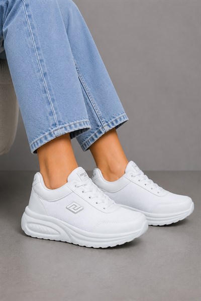Celira Prl Beyaz Anorak Kadın Sneaker Spor Ayakkabı 724
