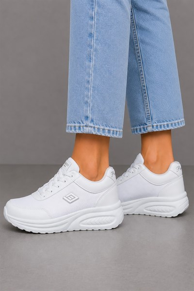 Celira Prl Beyaz Anorak Kadın Sneaker Spor Ayakkabı 724