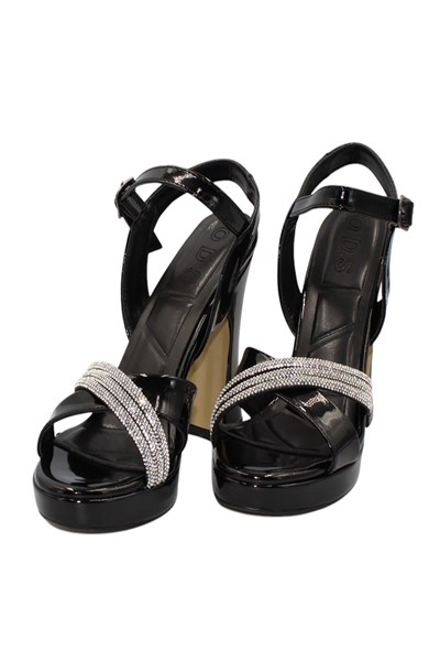 Celira Siyah Kadıın Rugan Platform Topuklu Ayakkabı