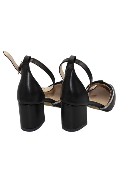 Celira Siyah Kadın 5 Cm Kalın Topuklu Ayakkabı