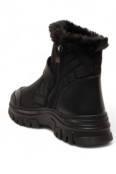 Celira Siyah Kalın Taban Paraşüt Kürklü Kadın Bot NSB521