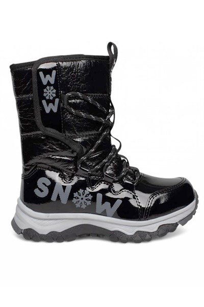 Celira Snw Siyah Suya Dayanıklı Kaymaz Kız Çocuk Kar Botu