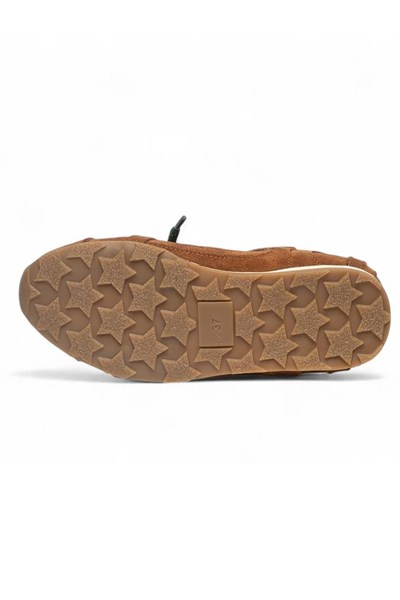 Celira Taba Hakiki Deri Süet Çift Bağcıklı Kadın Spor Ayakkabı