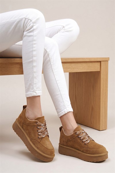 Celira Taba Süet Bağcıklı Kadın Bot NSB520