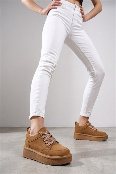 Celira Taba Süet Bağcıklı Kadın Bot NSB520