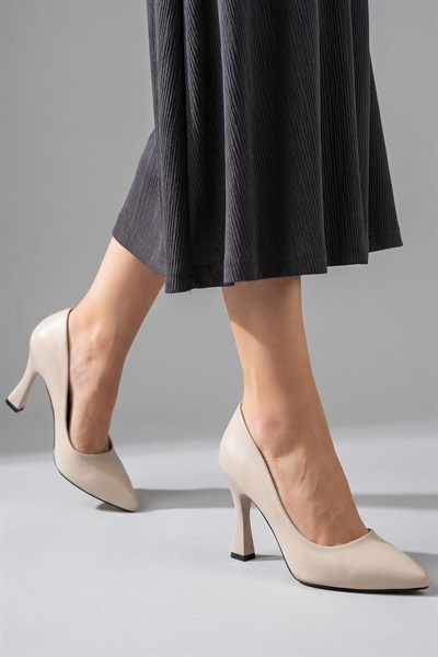 Celira Ten Cilt Topuklu 8 Cm Kadın Stiletto Ayakkabı